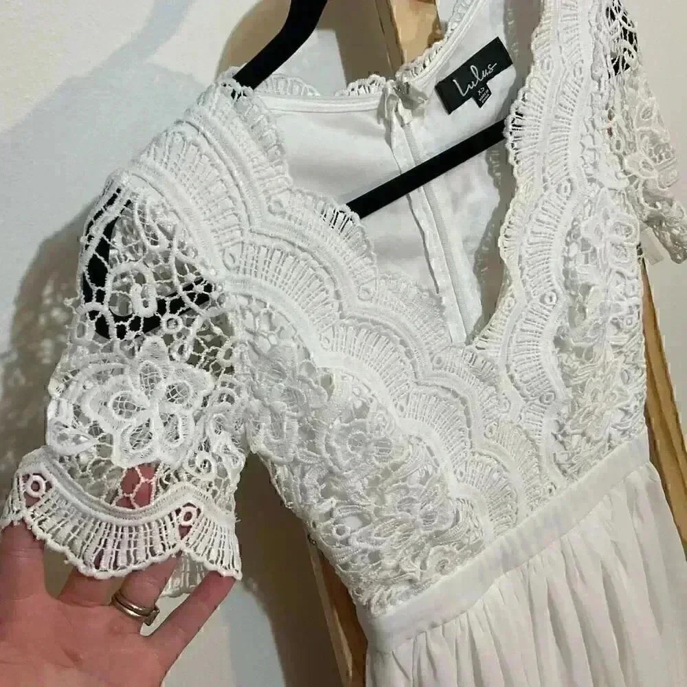 Lulus white dress size xs - Picture 4 of 11
